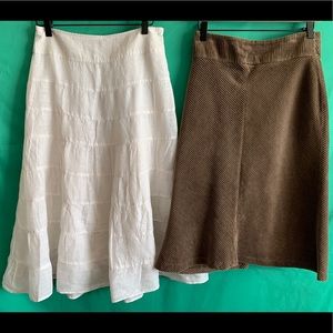 BUNDLE: Linen and Corduroy Skirts (2)